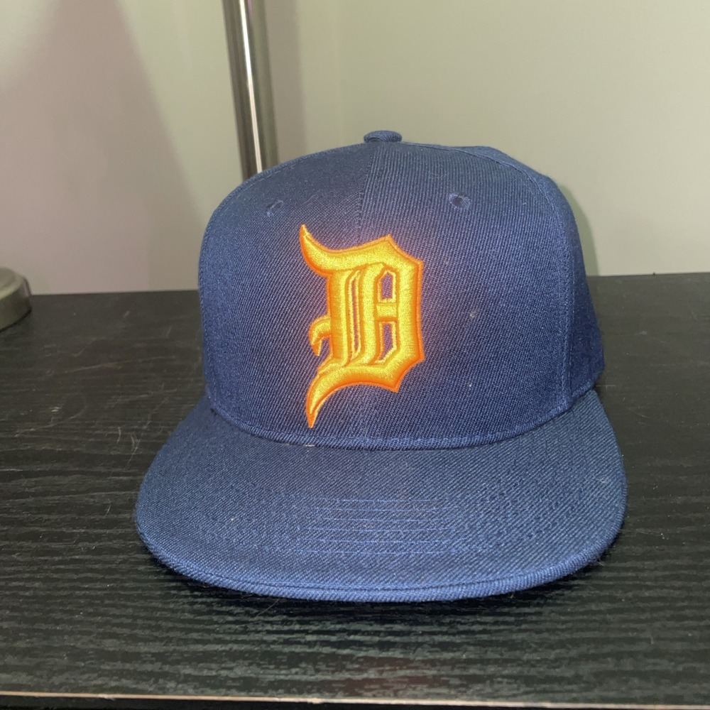 Detroit Tigers‎ Navy Blue Orange D Logo One Size SnapBack